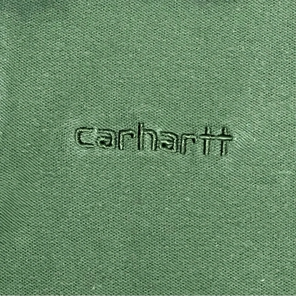 Carhartt Men Polo Shirt Men’s Medium Green Collared Spellout Logo Embroidered M - Picture 3 of 12